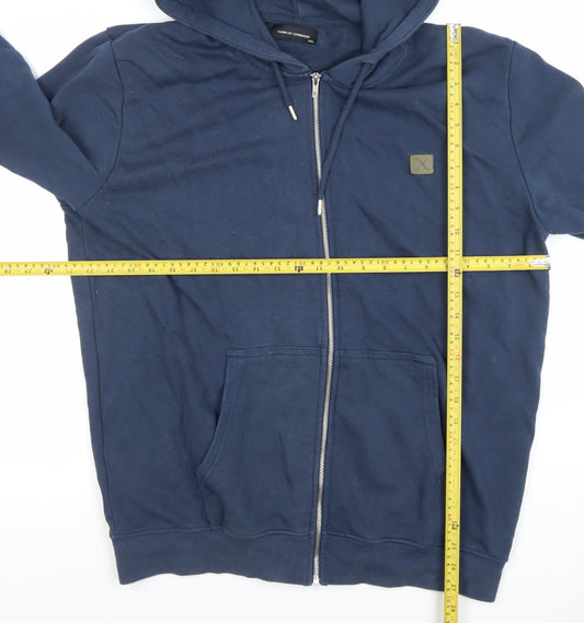 Mens UK Size 2XL Clean Cut Copenhagen Blue Full Zip Hoodie