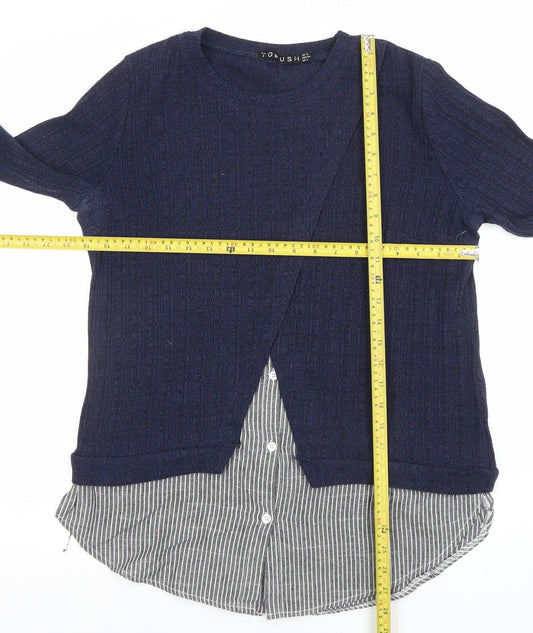 Womens UK Size 12 Topshop Blue Pullover Jumper