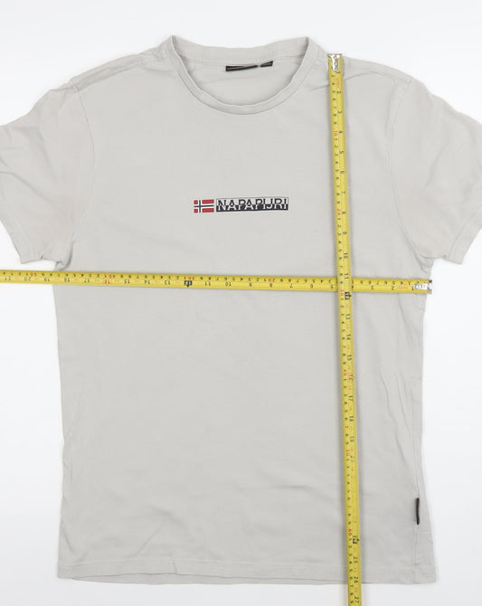Mens UK Size S Napapijri Grey T-Shirt