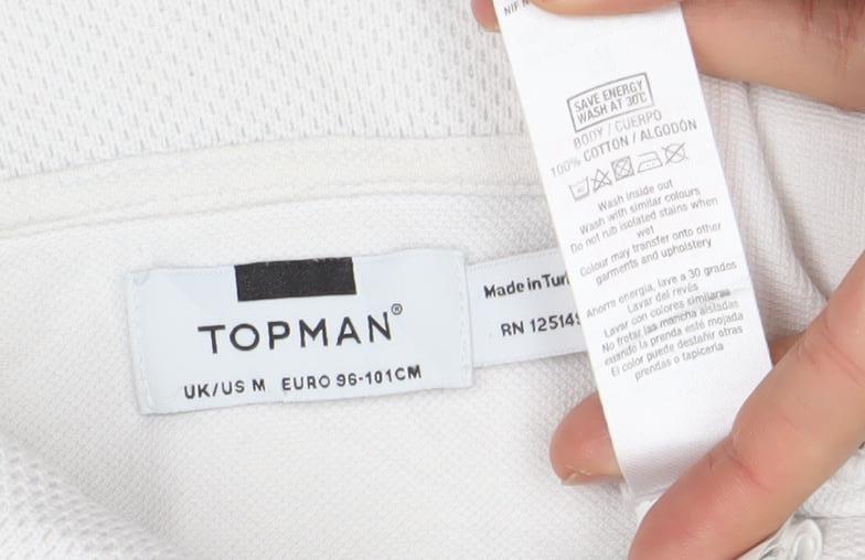 Mens UK Size M Topman Cotton Polo Shirt