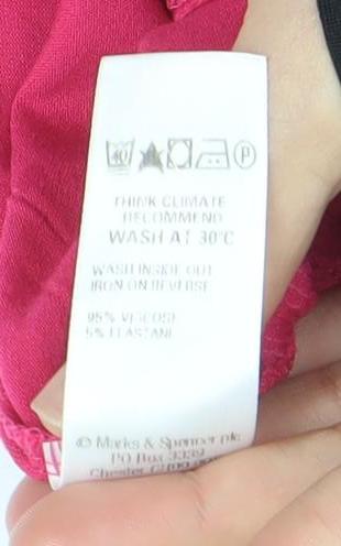 Womens UK Size 14 Marks and Spencer Pink Basic T-Shirt