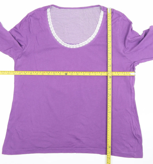 Womens UK Size 18 Marks and Spencer Purple Basic T-Shirt