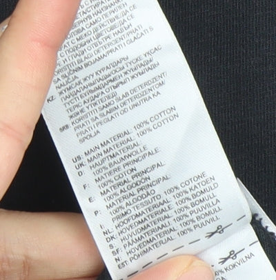 Adidas Men's Black Graphic Logo Cotton T-Shirt Size S