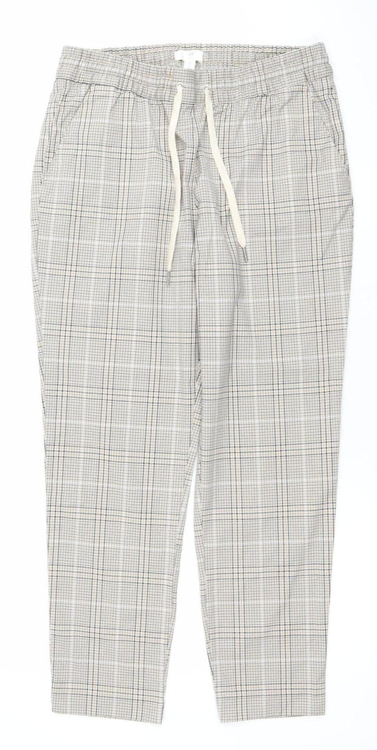 Womens UK Size 12 H&M Regular Fit Casual Workwear Beige Trousers