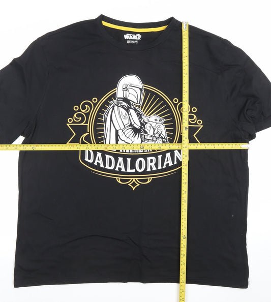 George Men’s Star Wars Dadalorian Black 3XL Cotton T-Shirt