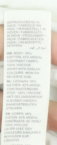 Fat Face Women's Ivory Long Sleeve Cotton Modal Tunic Blouse UK 10