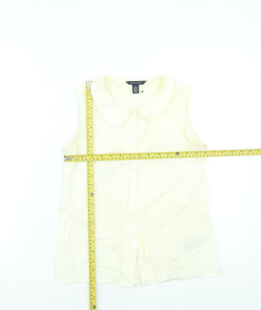 Womens UK Size XS Tommy Hilfiger Beige Basic Button-Up