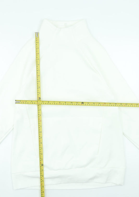 Womens UK Size M Fabletics White Pullover Sweatshirt