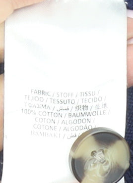 Gant Men’s Blue Cotton Henley Jumper L High Neck Classic Knit