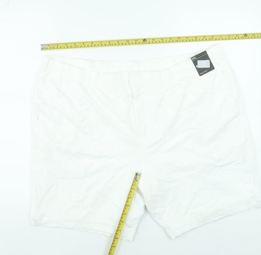 Marks and Spencer Autograph Men's White 3XL Cotton Chino Shorts