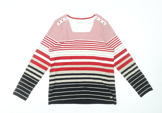 Womens UK Size 14 DASH Multicoloured Basic T-Shirt