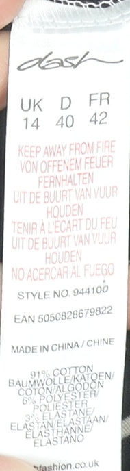 Dash Women’s Multicoloured Striped Long Sleeve Cotton Jersey T-Shirt UK 14