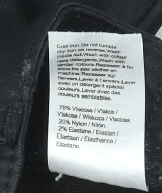 River Island Women's Black Skinny Jeans Size 14 Slim Stretch Viscose Blend