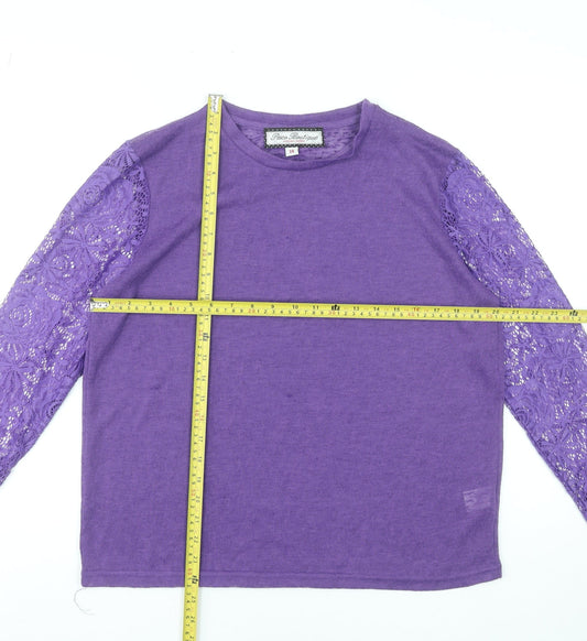 Womens UK Size 14 Paco Boutique Purple Pullover Jumper