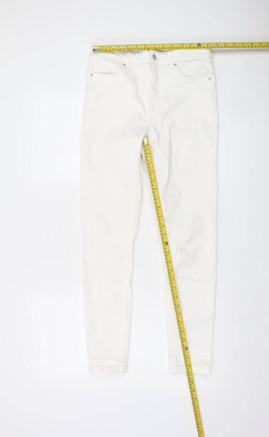 Primark Women’s White Skinny Jeans Size 12 Slim Fit Denim