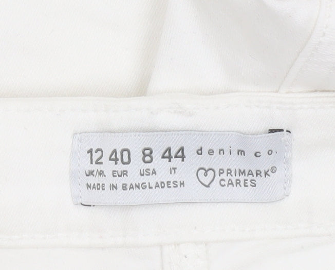 Primark Women’s White Skinny Jeans Size 12 Slim Fit Denim
