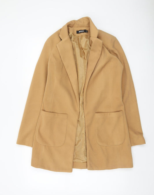 Womens UK Size 8 Missguided Beige Overcoat