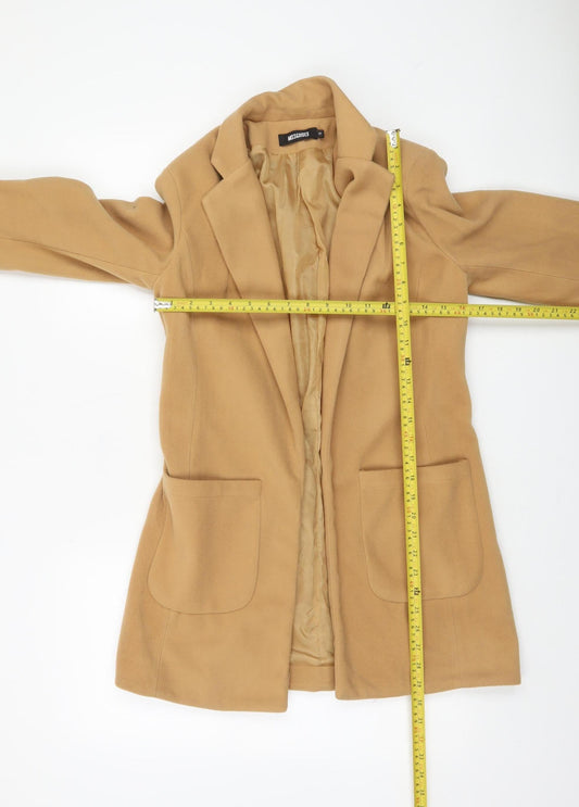 Missguided Women’s Beige Mid-Length Overcoat Size 8