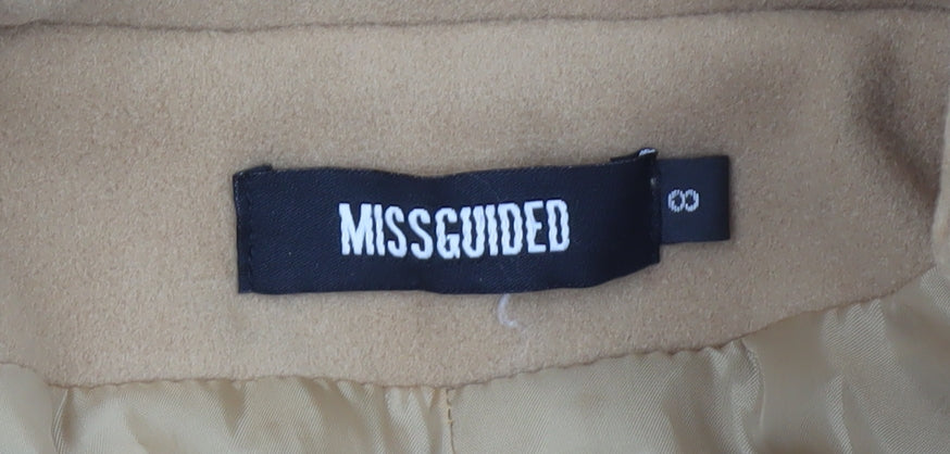 Missguided Women’s Beige Mid-Length Overcoat Size 8