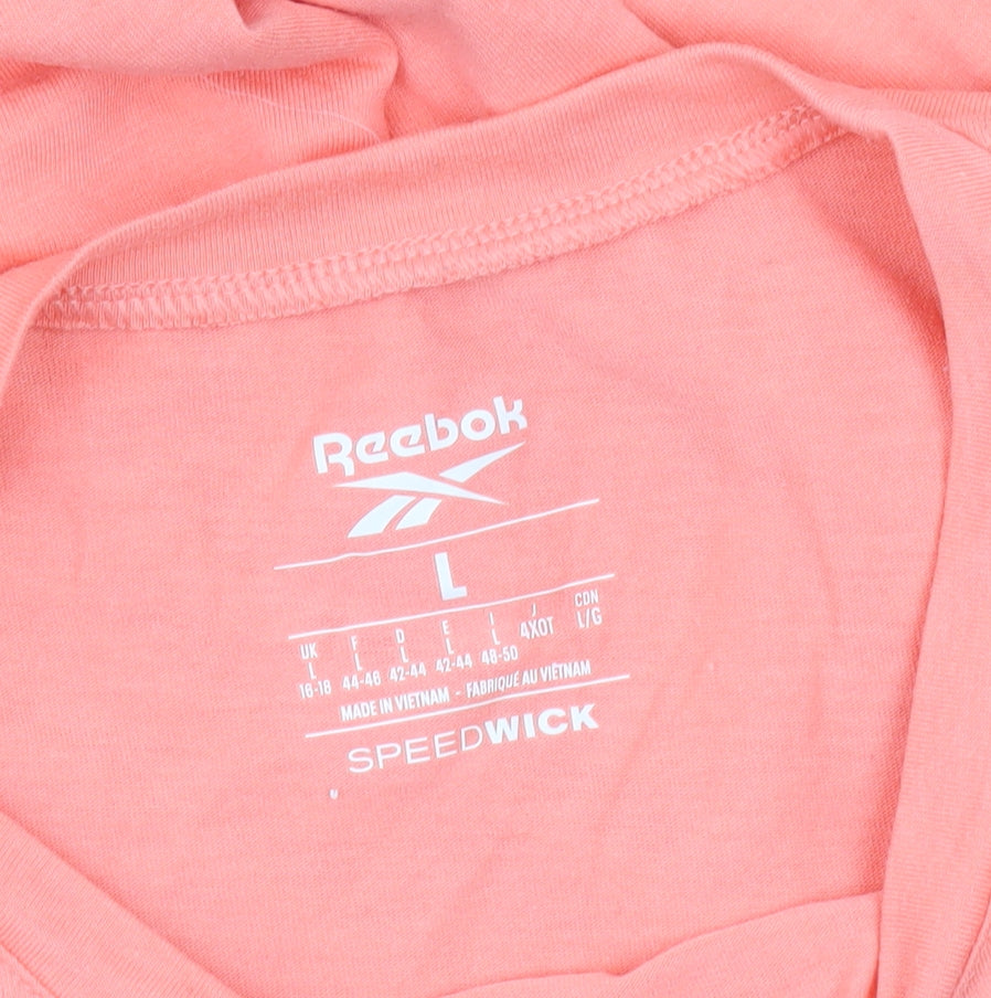 Womens UK Size L Reebok Pink Basic T-Shirt