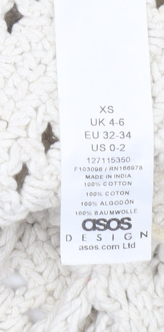 Womens UK Size XS ASOS Design Ivory Camisole Tank