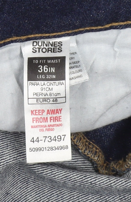 Dunnes Stores Men's Dark Blue Slim Fit Jeans 36W 32L Denim