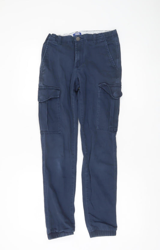 Boys UK Size 14 Years JACK & JONES Regular Fit Cargo Blue Trousers