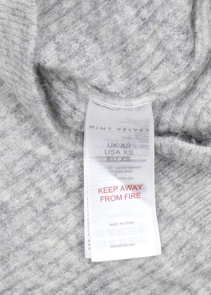 Womens UK Size XS Mint Velvet Grey Pullover Jumper