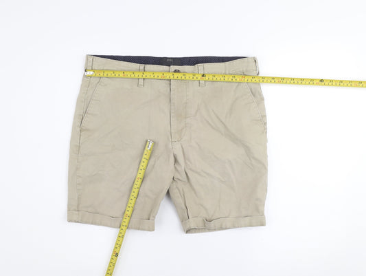 Marks and Spencer Men's Beige 36 Regular Chino Shorts