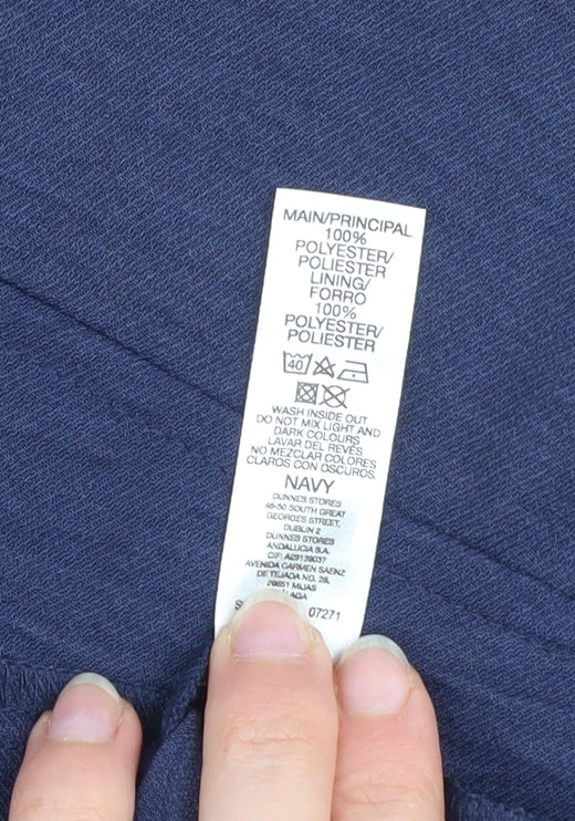 Dunnes Women Blue Shirt Dress S Lightweight Long Sleeve