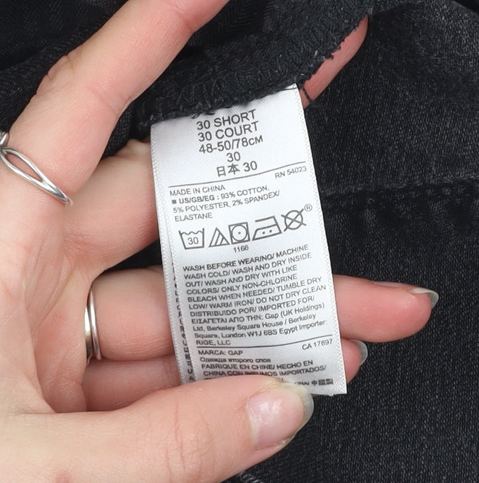 Gap Women's Black True Skinny Jeans Size 10 Short Mid Rise Stretch Denim