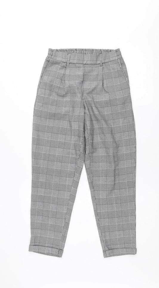 Womens UK Size S Bershka Slim Fit Casual Workwear Business Grey Trousers