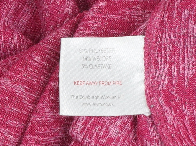 Womens UK Size 10 Honor Millburn Pink Basic T-Shirt
