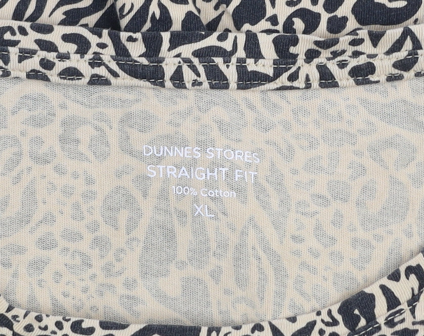 Womens UK Size XL Dunnes Stores Beige Basic T-Shirt