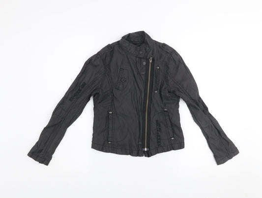 Girls UK Size 9-10 Years NEXT Black Biker Coat