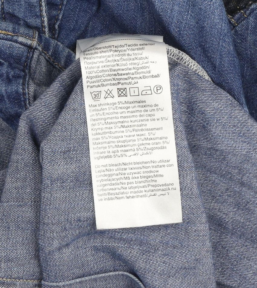 Womens UK Size 12 Only Blue Denim Button-Up