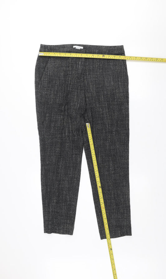 Womens UK Size 10 H&M Slim Fit Cropped Grey Trousers
