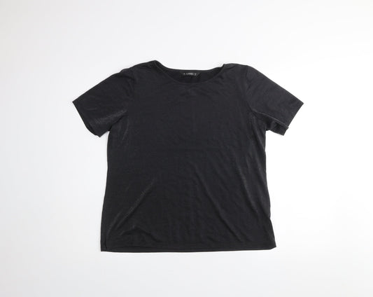 Womens UK Size 12 Dunnes Black Basic T-Shirt