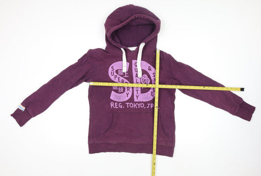 Womens UK Size L Superdry Purple Pullover Jumper