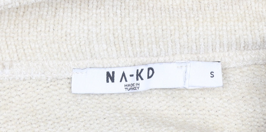 Womens UK Size S NA-KD Beige Pullover Sweatshirt