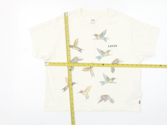Womens UK Size XS Levi's Ivory Basic T-Shirt