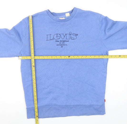 Mens UK Size S Levi's Blue Pullover Sweatshirt