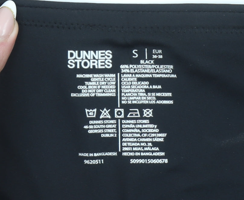 Womens UK Size S Dunnes Stores Slim Fit Capri Black Leggings