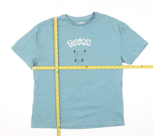Girls UK Size 13-14 Years Pokémon Blue Basic T-Shirt