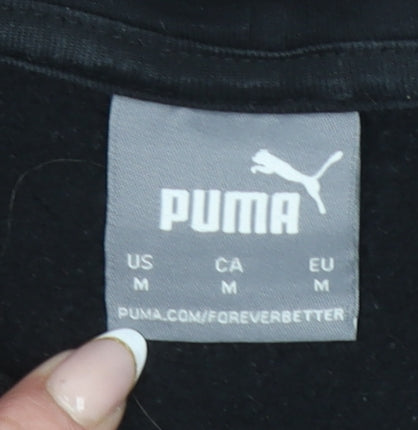 Mens UK Size M PUMA Black Pullover Hoodie
