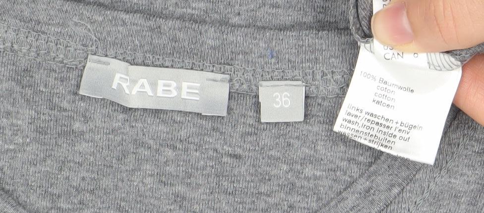 Womens UK Size 8 Rabe Grey Basic T-Shirt