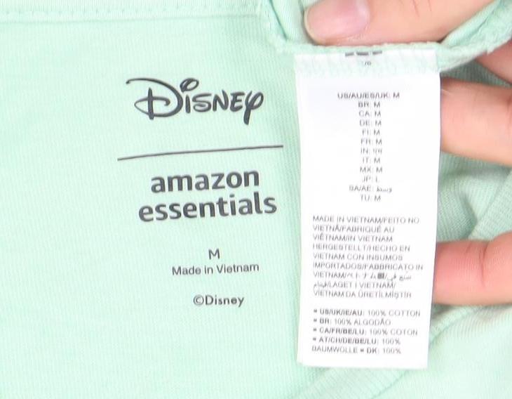 Womens UK Size M Amazon Essentials Green Basic T-Shirt