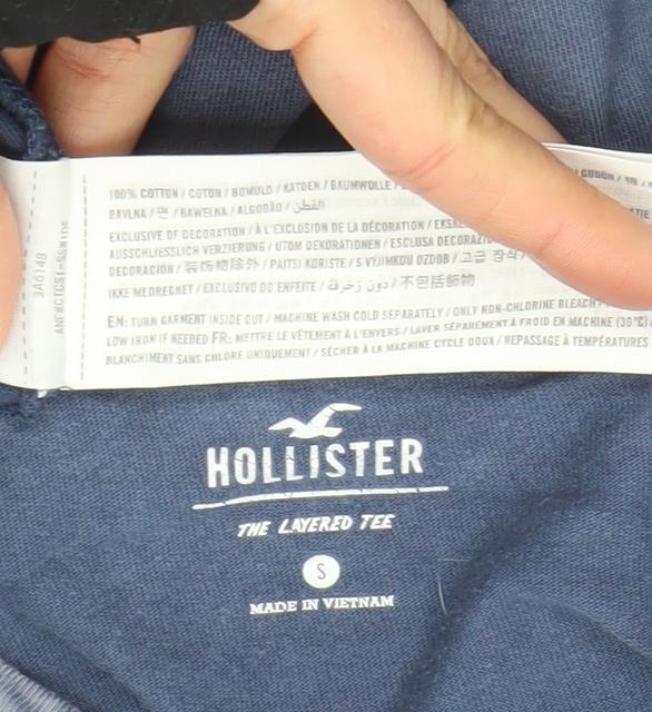 Mens UK Size S Hollister Blue T-Shirt