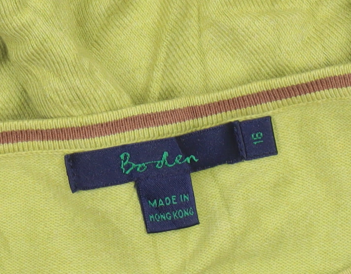 Boden Women's Green Cotton Crew Neck 3/4 Sleeve Jumper Size 16