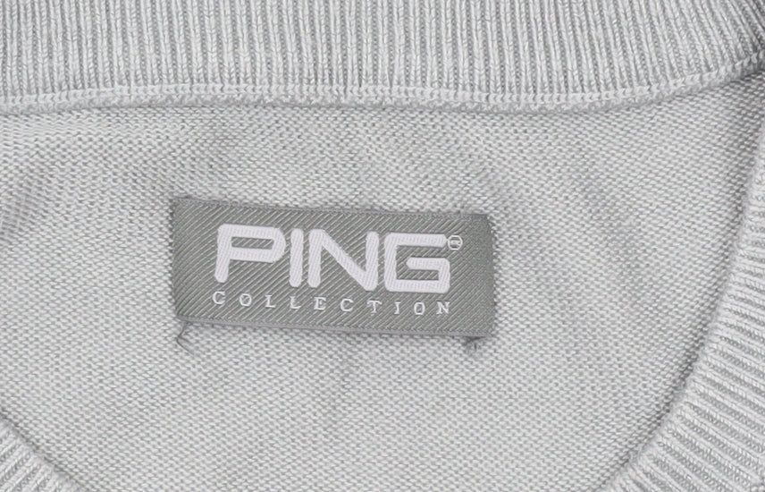 Ping Men's Grey 2XL Crew Neck Golf Pullover Jumper